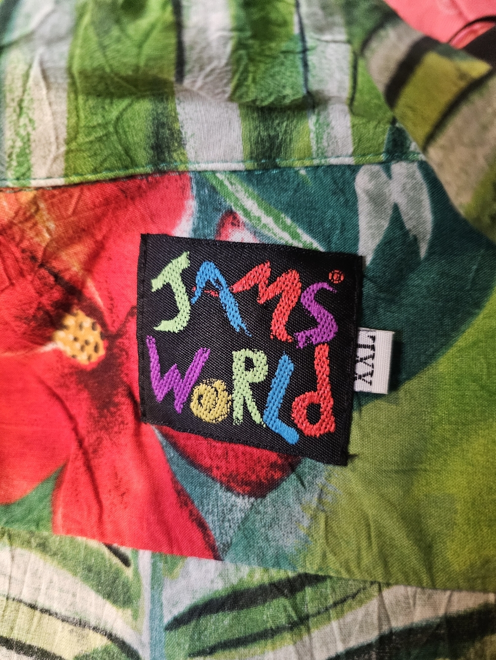 JAMS WORLD Vintage 80s Tropical Floral Button-Up Hawaiian Shirt sz 2XL Men's - Picture 4 of 7